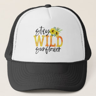 Stay Wild Sunflower Trucker Hat