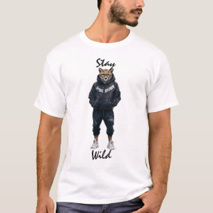 Stay Wild Urban Streetwear Animal T-Shirt