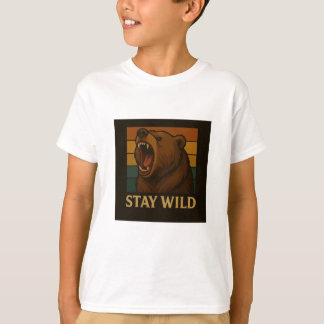 Stay Wild Vintage Animal Graphic for Nature Lover T-Shirt