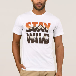 Stay Wild Vintage Mountain Forest Adventure T-Shirt