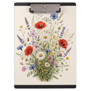 Stay Wild   Vintage Wild Herbs Botanical Design Clipboard