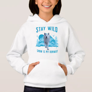 Stay Wild White Wolf Snow Runway