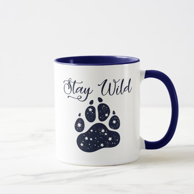 Stay Wild Wolf Paw Mug (Right)