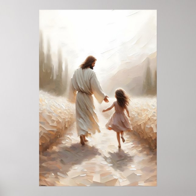 Stay With me Jesus and Children Jesus and Girl Poster (Front)