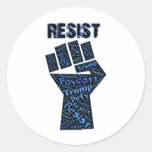 Stay Woke And Resist Protest  Classic Round Sticker