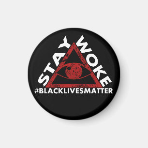 Stay Woke #blacklivesmatter Protest distressed Magnet