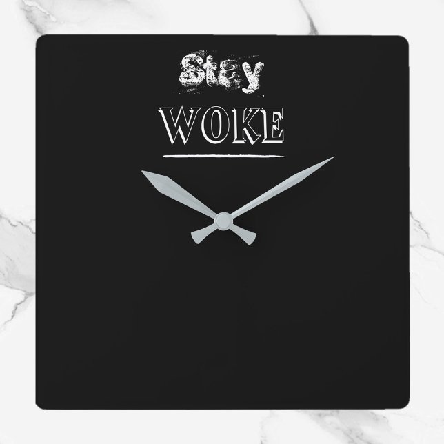Stay Woke Clock (Bookmark my store!
https://www.zazzle.com/store/capricepetit)