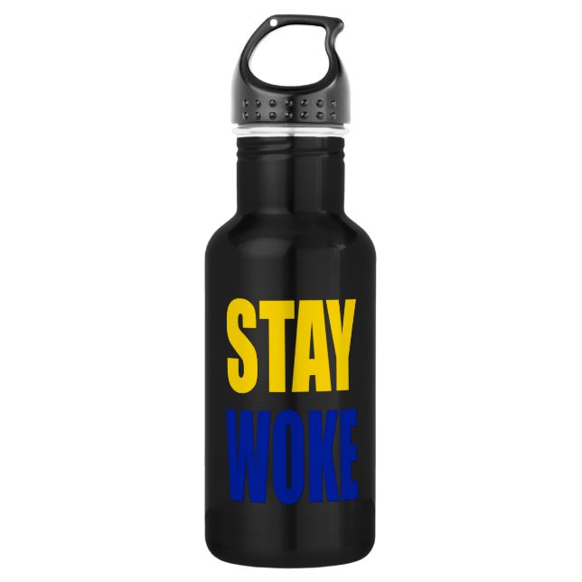 Stay Woke Water Bottle (Front)