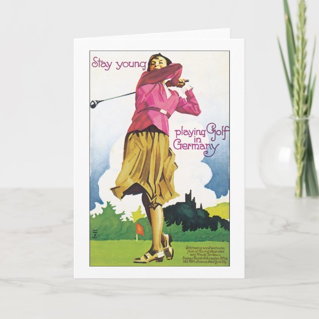 Stay Young Playing Golf in Germany Card (Front)