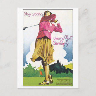 Stay Young Playing Golf in Germany Postcard