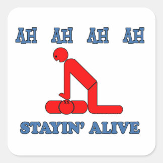 Stayin' Alive Square Sticker