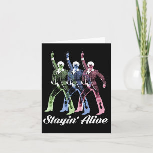 Stayin' Alive Vintage Style Dancing Retro Disco  Card