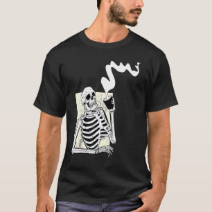 Staying Alive Skeleton Drink Coffee Funny Skeleton T-Shirt