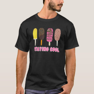 Staying Cool Kids Ice Cream Treats Summer Graphic T-Shirt