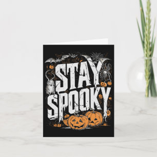 Staying Spooky Quote Halloween Drink Coffee Funny Card
