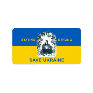 Staying strong, save Ukraine Label