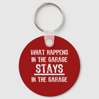 Stays In The Garage Keychain