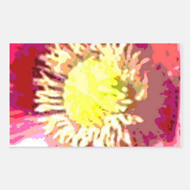 STBX Floral Decoration for Gift, Greetings, Craft Rectangular Sticker (Front)