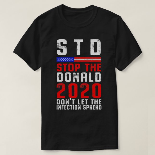 STD Stop the Donald Funny Anti Trump 86 45 2020 Pu T-Shirt (Design Front)