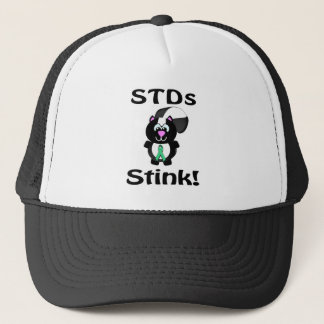 STDs Stinks Skunk Awareness Design Trucker Hat