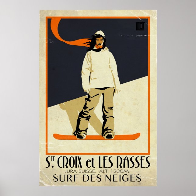 Ste. Croix et Les Rasses - Vintage Effect Poster (Front)
