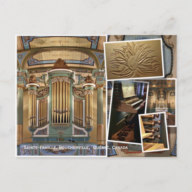 Ste Famille Church, Boucherville, Québec montage Postcard (Front)