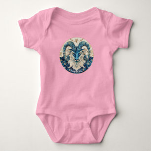 Steadfast Capricorn: Conqueror of Cosmic Heights Baby Bodysuit