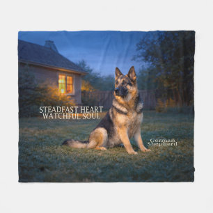 Steadfast Heart German Shepherd Fleece Blanket