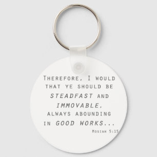 steadfast immoveable mosiah lds scripture key ring