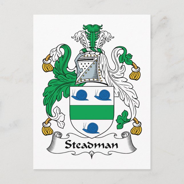 Steadman Family Crest Postcard (Front)