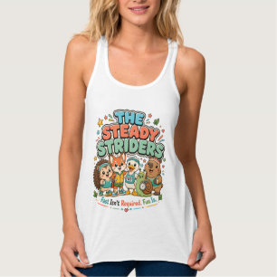 Steady Striders Cute Running Club Animal Friends Singlet