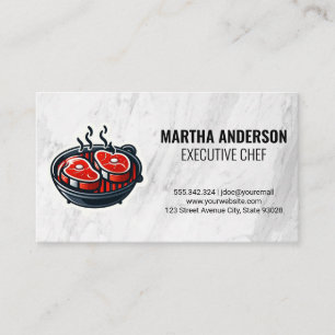 Steak and Grill Logo Business Card
