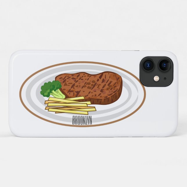 Steak cartoon illustration Case-Mate iPhone case (Back (Horizontal))