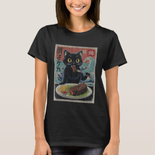 Steak Cat Kitten Japanese T-Shirt
