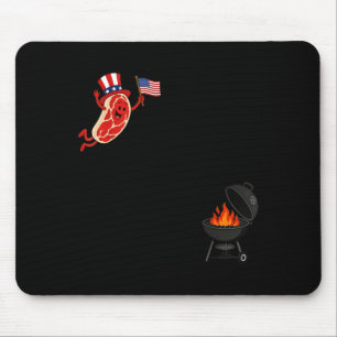 Steak Dom Dive Funny Uncle Sam Steak Flying Mouse Pad