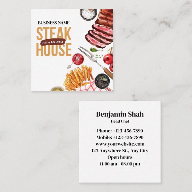 Steak Food Business Card (Front/Back)
