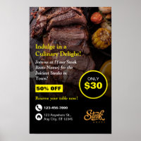 Steak House, Steak Resto, Restaurant Flyer