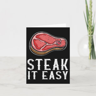 Steak It Easy Funny Bbq Barbecue Meat Smoker Pitma Card