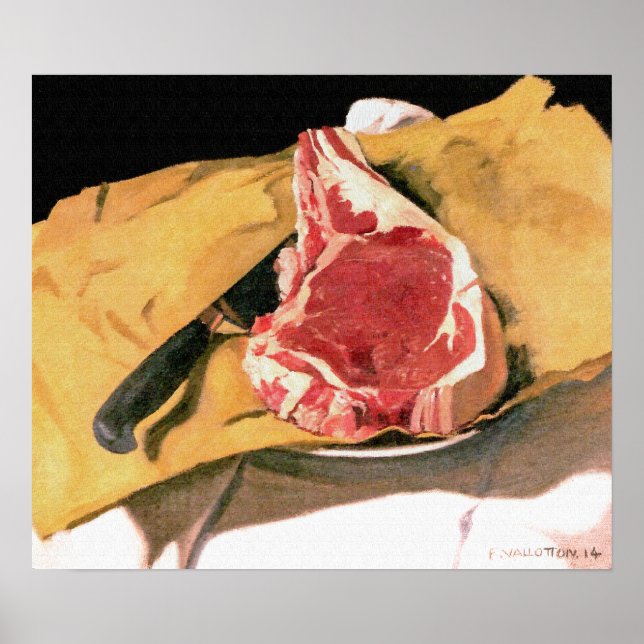 Steak Painting - Vintage Art by Felix Vallotton Poster (Front)
