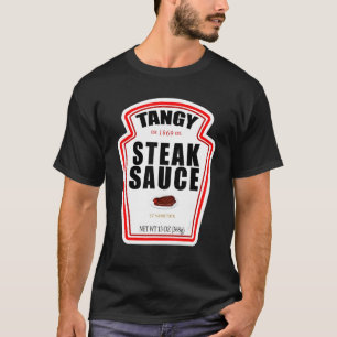 Steak Sauce Bottle Label Halloween Costume Outfit T-Shirt