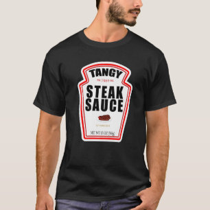 Steak Sauce Bottle Label Halloween Costume Outfit T-Shirt