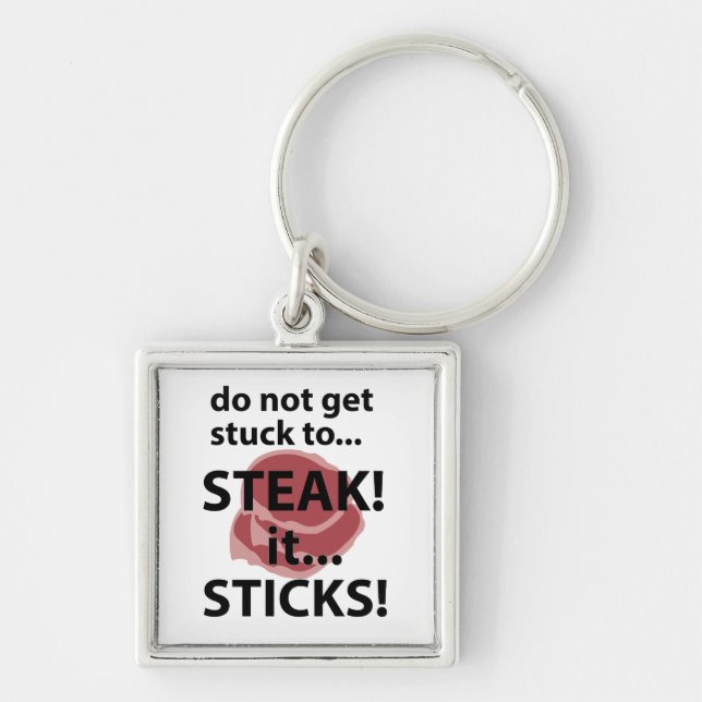 Steak Sticks Funny Steak  Key Ring (Front)