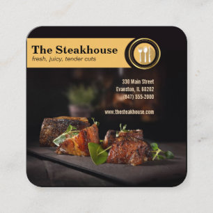 steakhouse restaurant business card