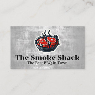 Steaks Cooking on Open Grill Business Card