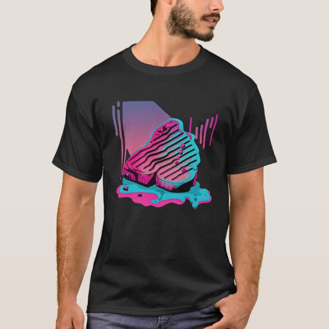 Steaks Vaporwave Retrowave Aesthetic T-Shirt (Front)