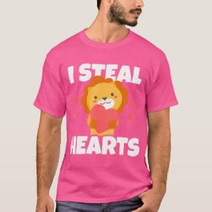 Steal Hearts Lion Tiger Baby Boy Valentines Day To T-Shirt