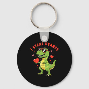 Steal hearts trex dino baby boy valentines kids key ring