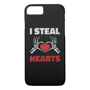 Steal Hearts Valentines Day Funny Skeleton Hand Case-Mate iPhone Case