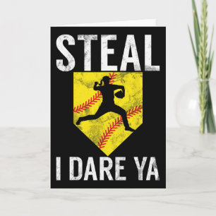 Steal I Dare Ya Softll Catcher Softll Game Girl Yo Card