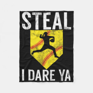Steal I Dare Ya Softll Catcher Softll Game Girl Yo Fleece Blanket